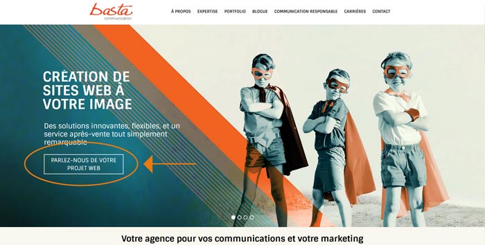 Capture d'écran d'un site web servant à analyser l'acte de conversion'.