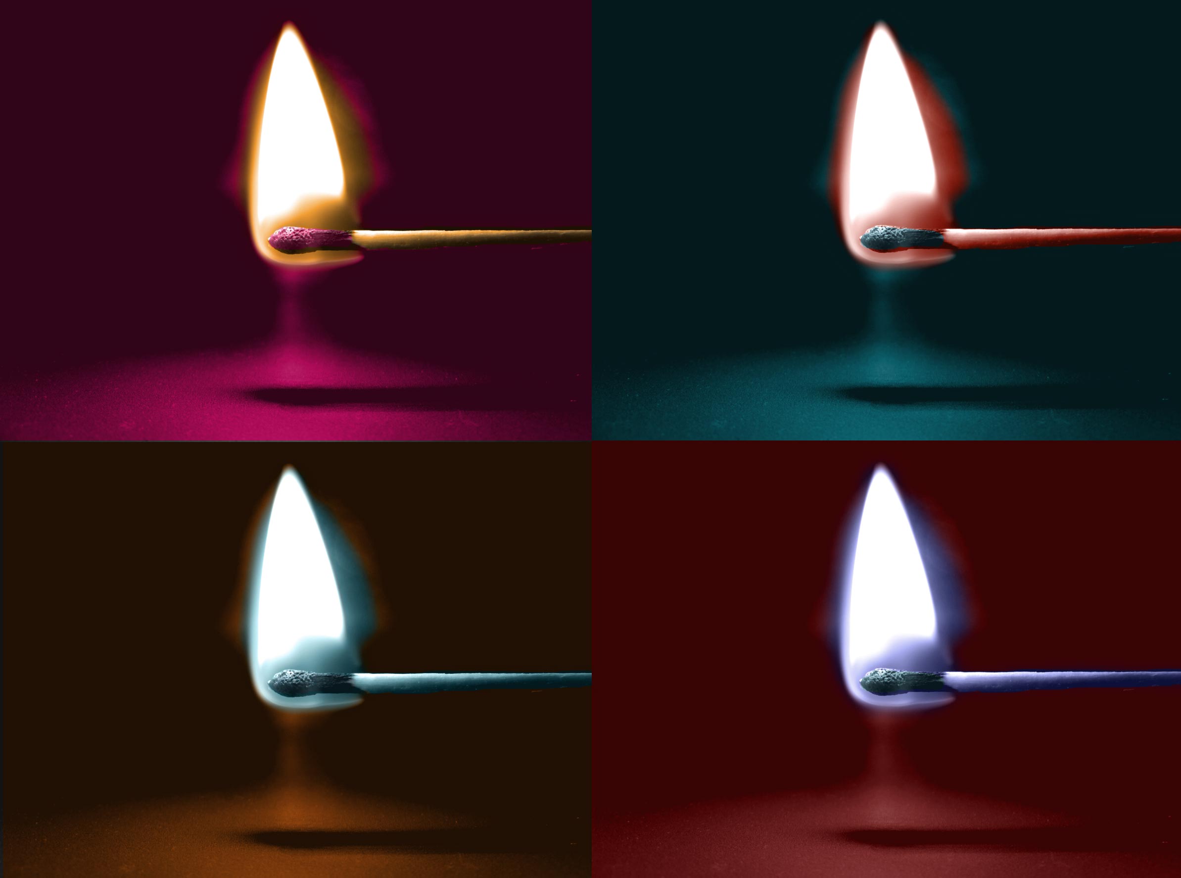 Photo modifiée de l'allumette pour transmettre un message particulier.
