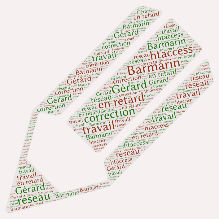 crayon réalisé en word art à l'aide du site wordart.com