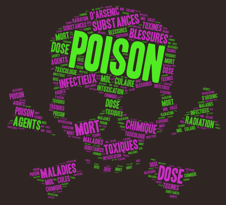 poison réalisé en word art à l'aide du site wordart.com